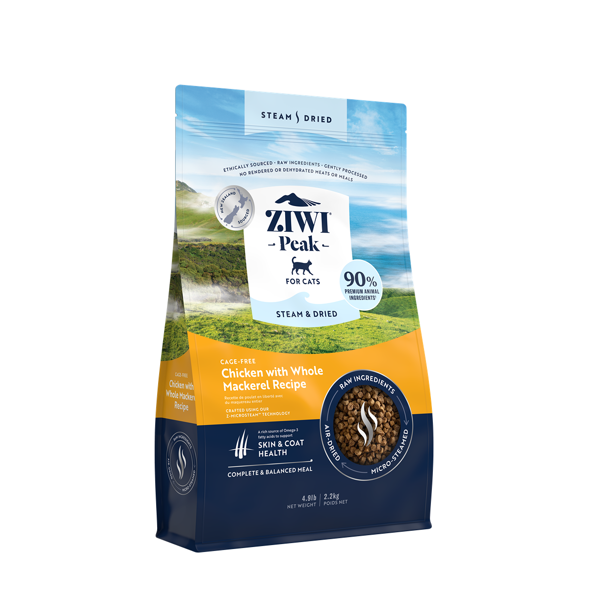 Ziwi Peak Steam & Dried Chicken with Mackerel Dry Cat Food