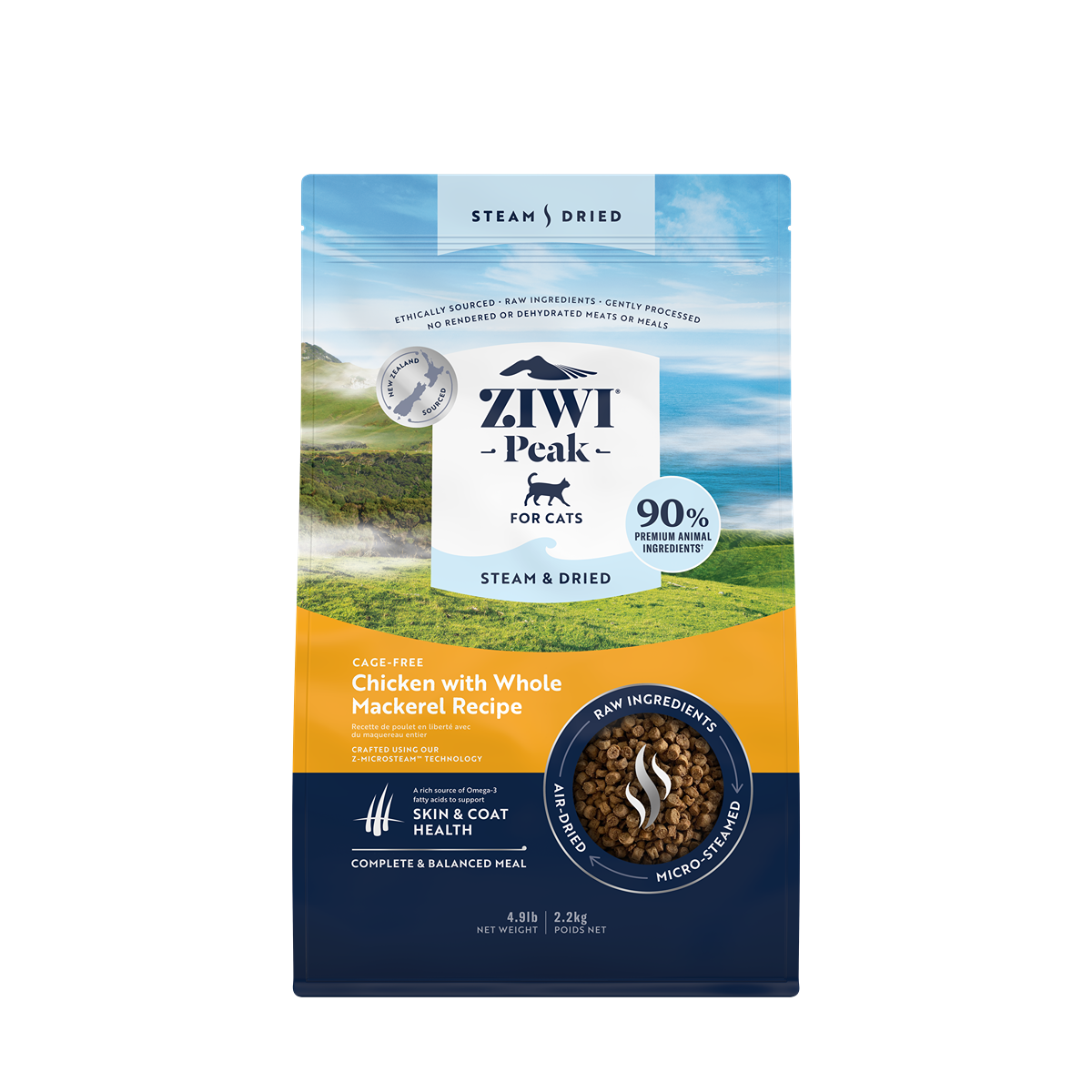 Ziwi Peak Steam & Dried Chicken with Mackerel Dry Cat Food