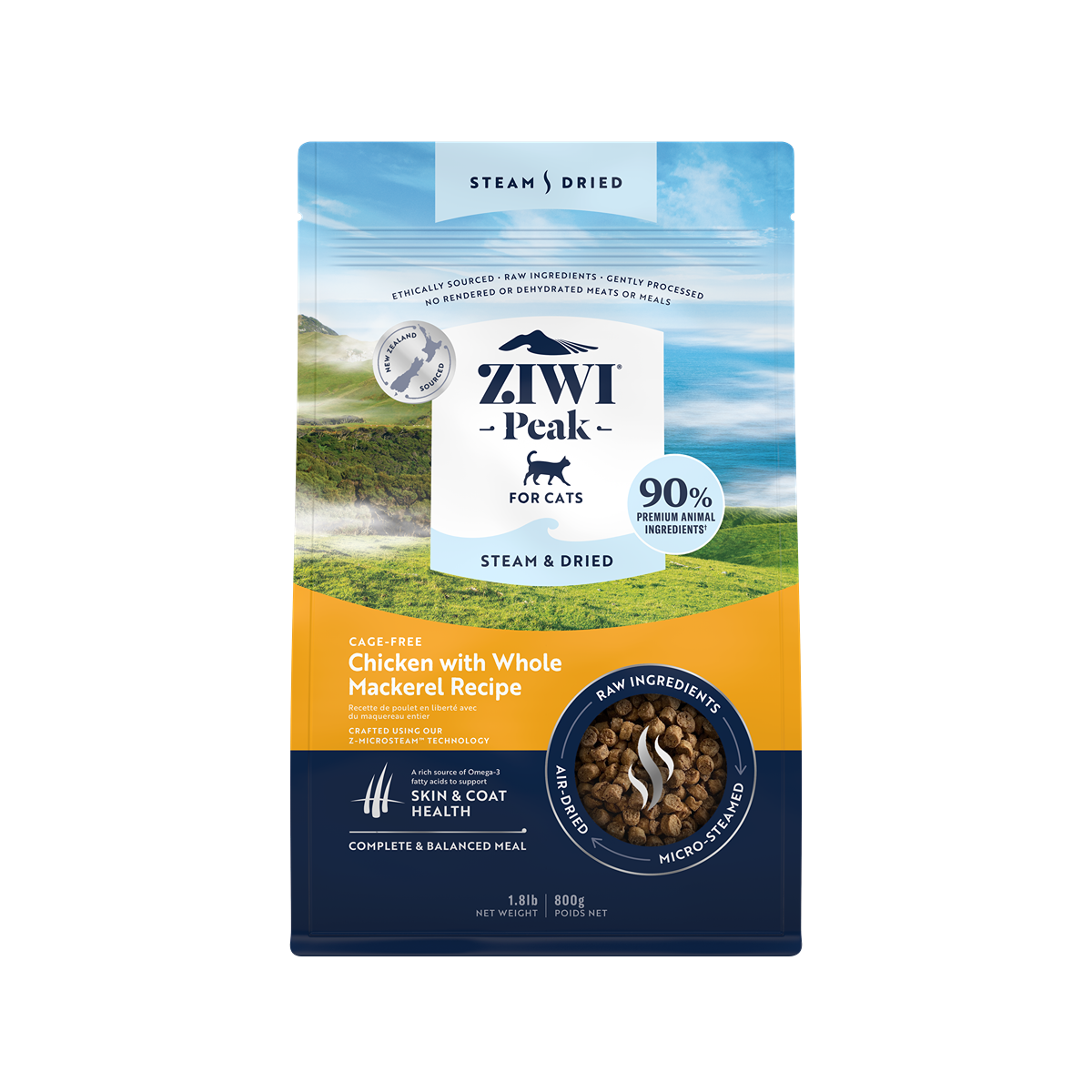 Ziwi Peak Steam & Dried Chicken with Mackerel Dry Cat Food