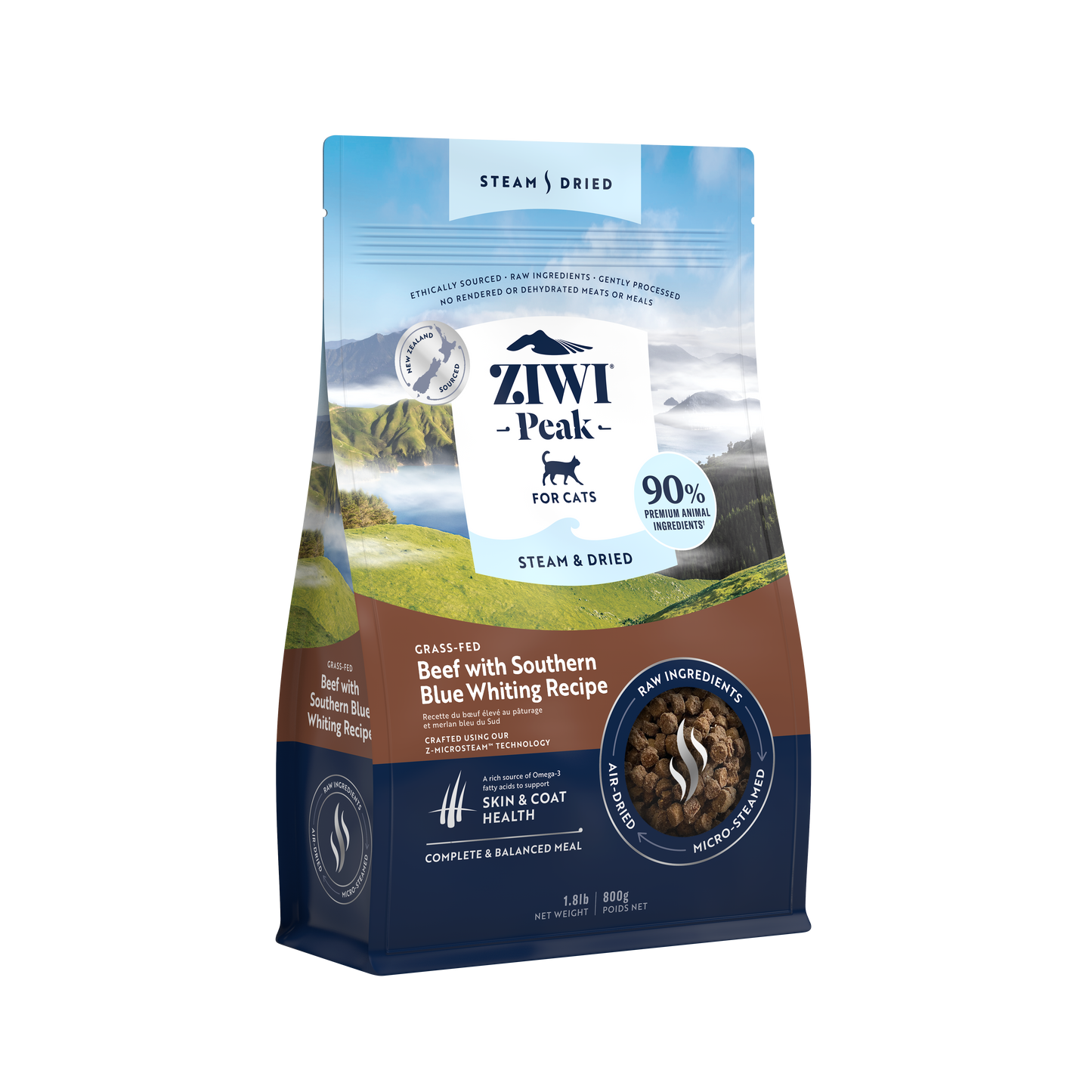Ziwi Peak Steam & Dried Beef Dry Cat Food