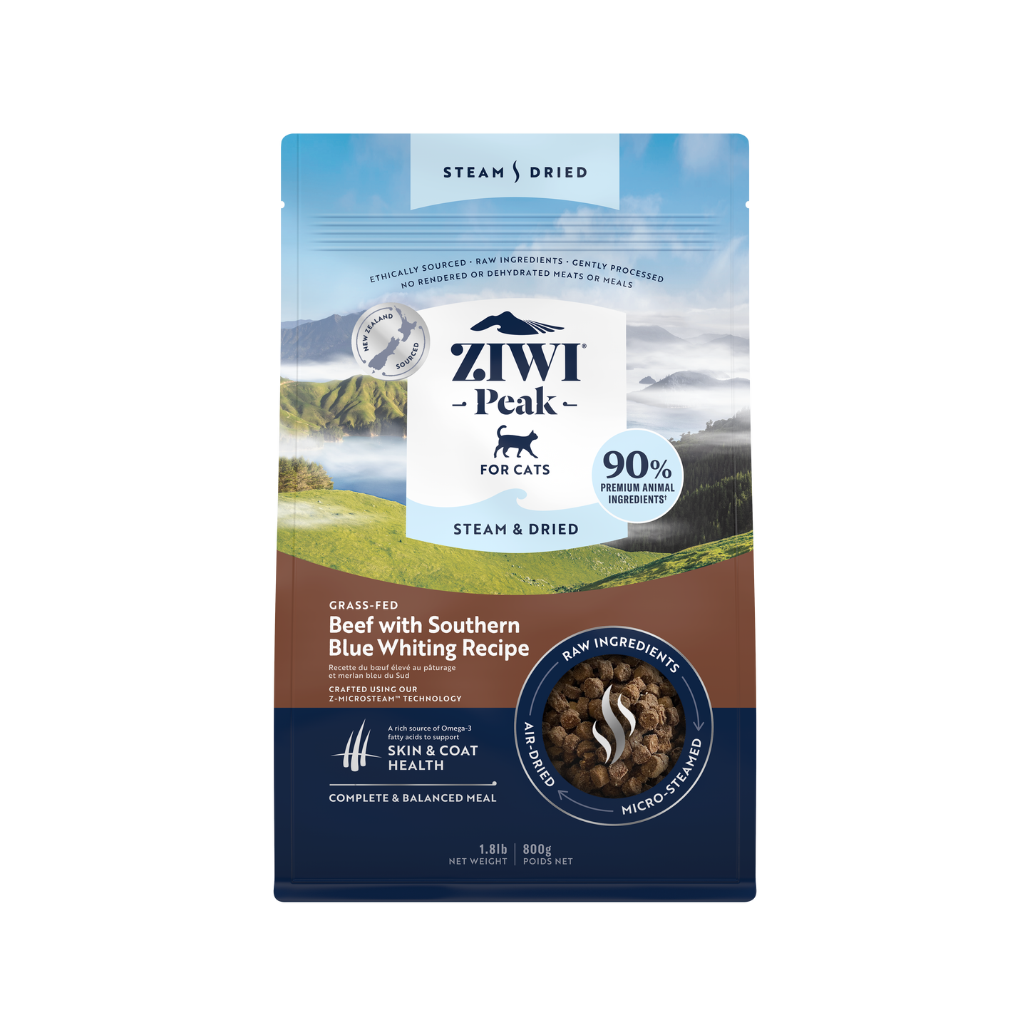 Ziwi Peak Steam & Dried Beef Dry Cat Food