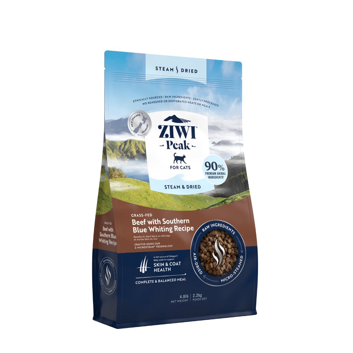 Ziwi Peak Steam & Dried Beef Dry Cat Food