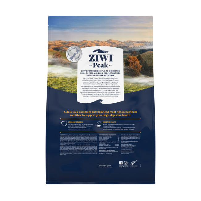 Ziwi Peak Steam & Dried Chicken Dry Dog Food