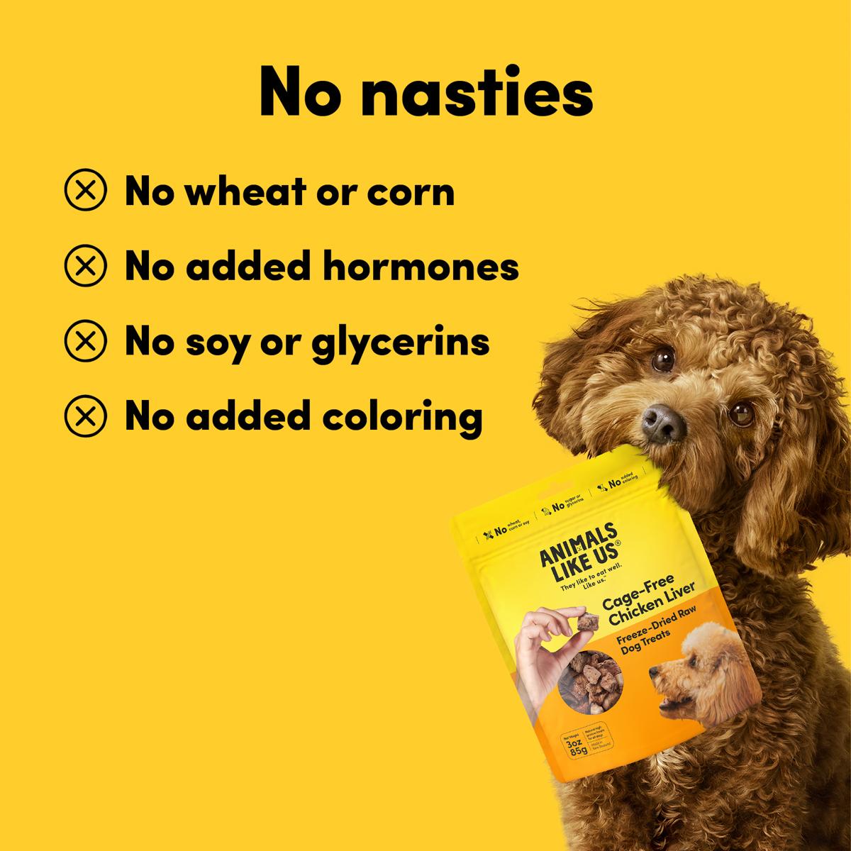 Animals Like Us Chicken Liver Freeze-Dried Dog Treats
