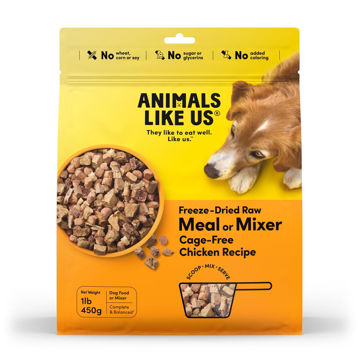 Animals Like Us Freeze-Dried Meal or Mixer Chicken Dog Food