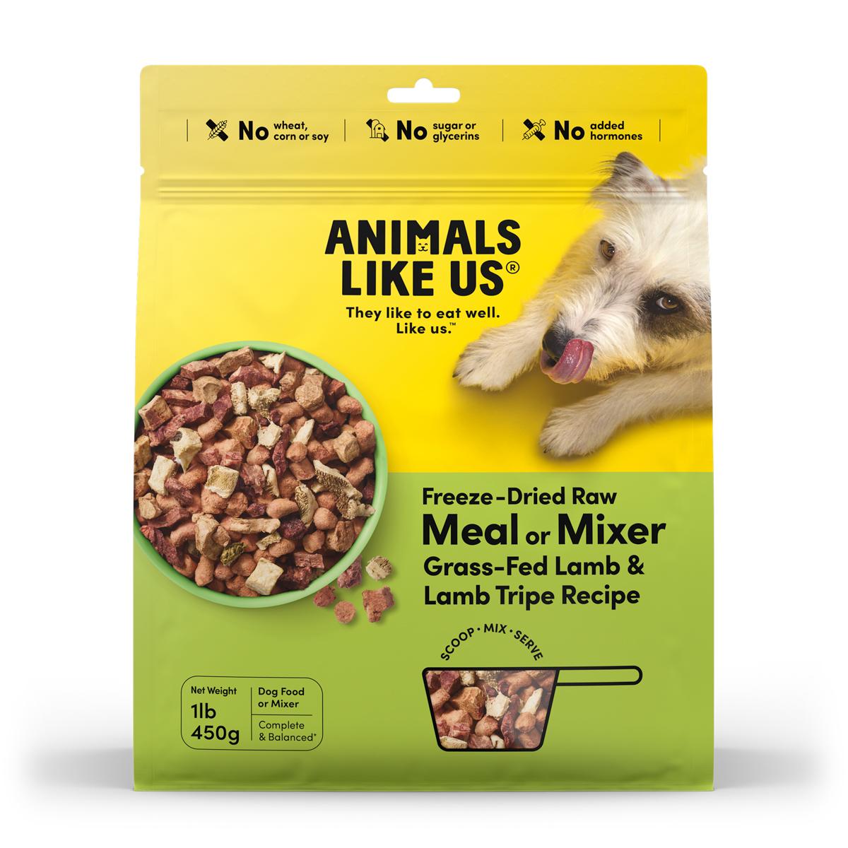 Animals Like Us Freeze-Dried Meal or Mixer Lamb & Lamb Tripe Dog Food