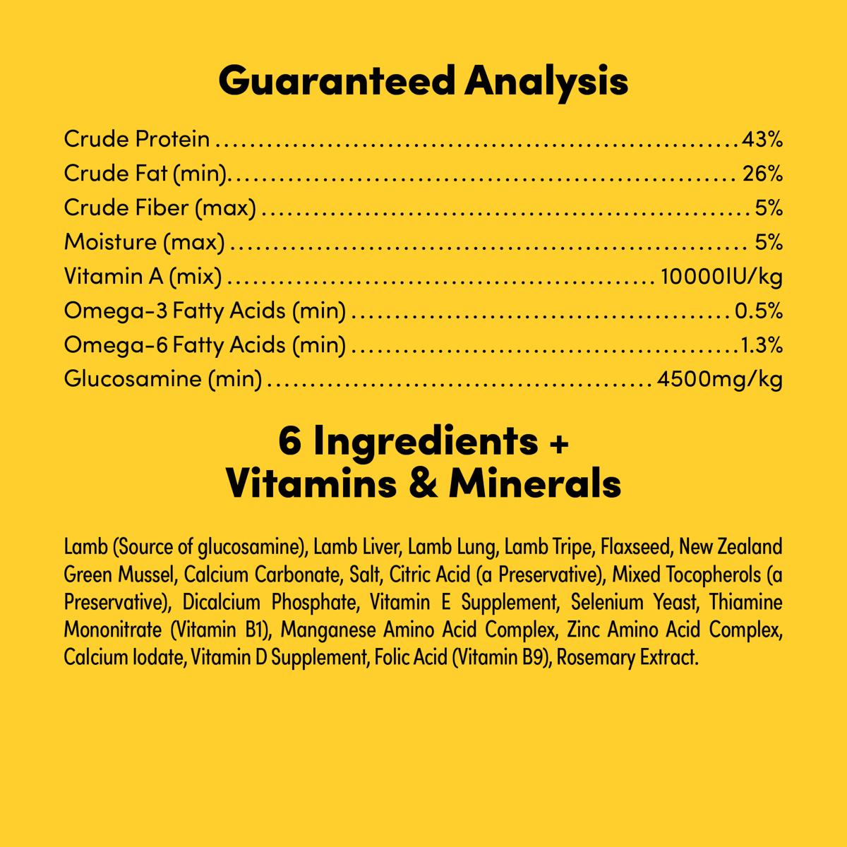 Animals Like Us Freeze-Dried Meal or Mixer Lamb & Lamb Tripe Dog Food
