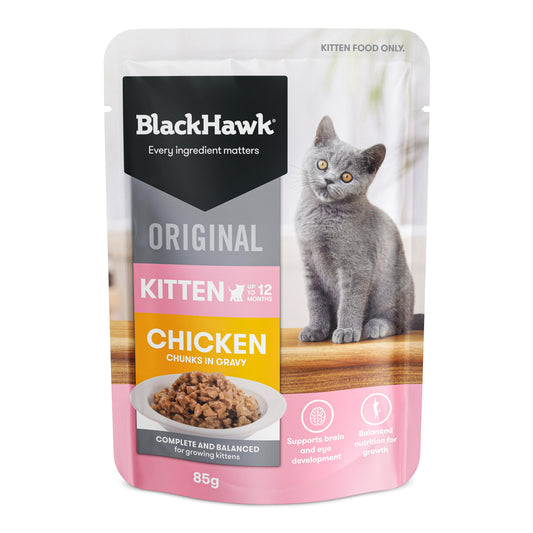 Black Hawk Original Kitten Chicken in Gravy Wet Cat Food