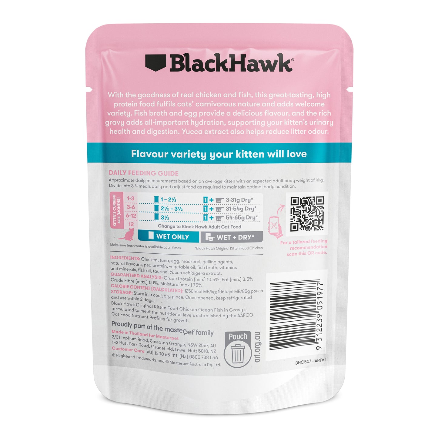 Black Hawk Original Kitten Chicken & Fish in Gravy Wet Cat Food