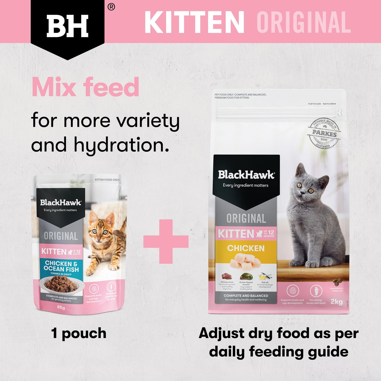 Black Hawk Original Kitten Chicken & Fish in Gravy Wet Cat Food