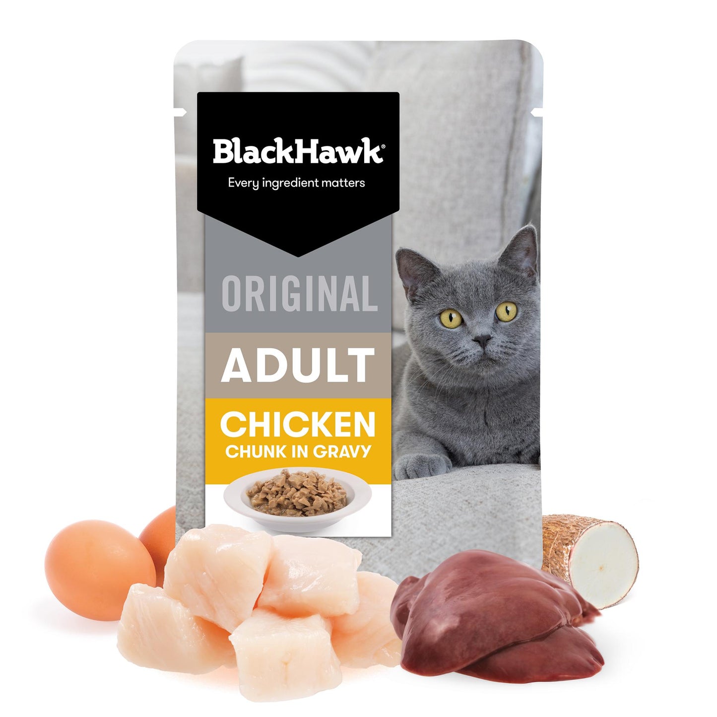 Black Hawk Original Chicken in Gravy Wet Cat Food