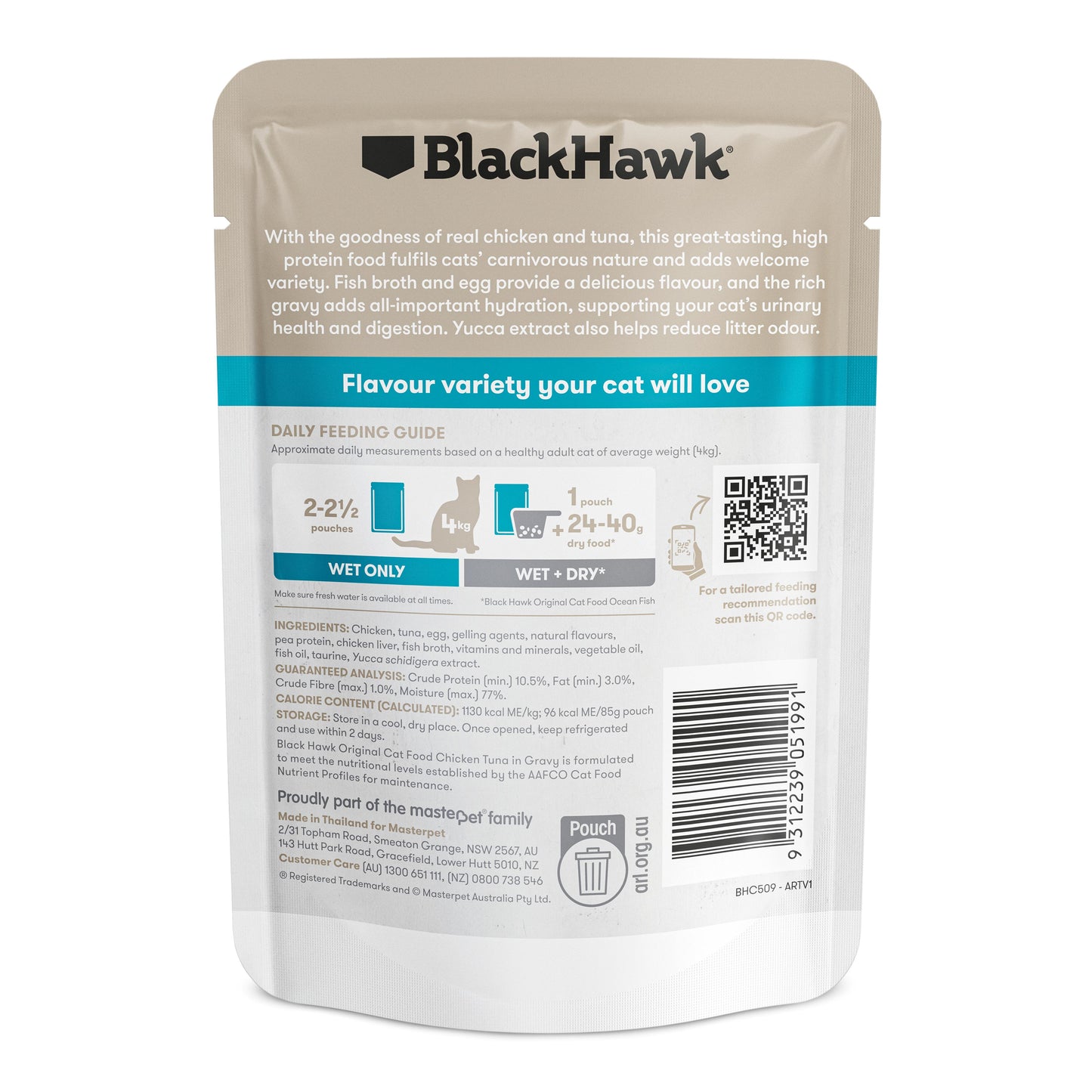 Black Hawk Original Chicken & Tuna in Gravy Wet Cat Food