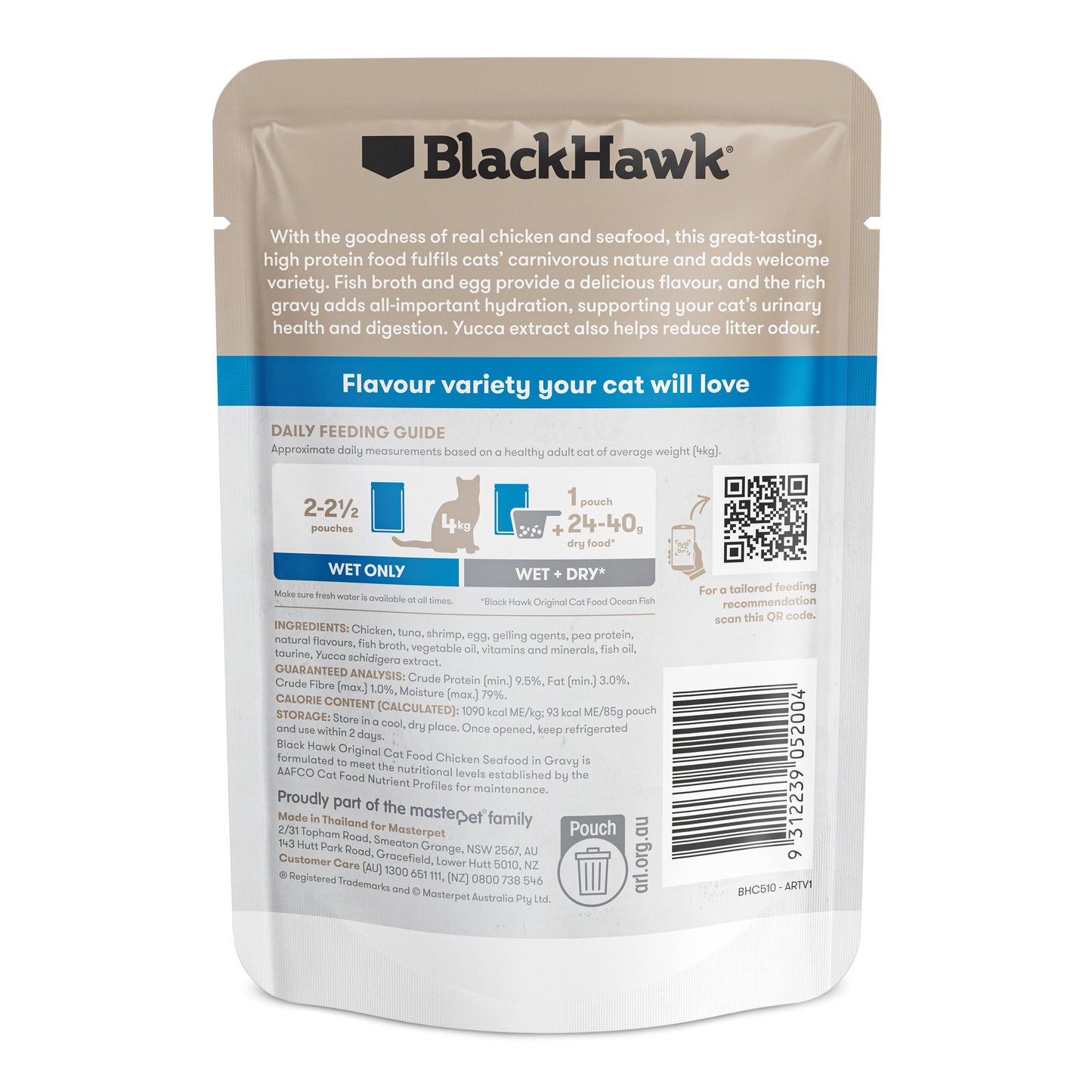 Black Hawk Original Chicken & Seafood in Gravy Wet Cat Food