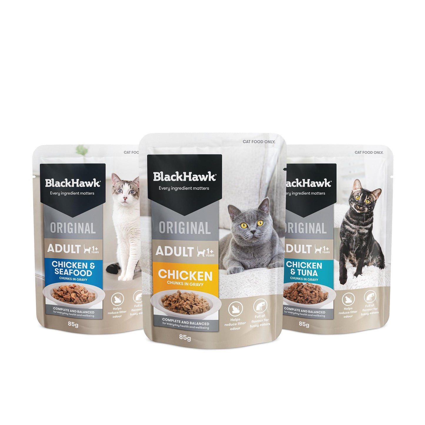 Black Hawk Original Variety Pack in Gravy Wet Cat Food