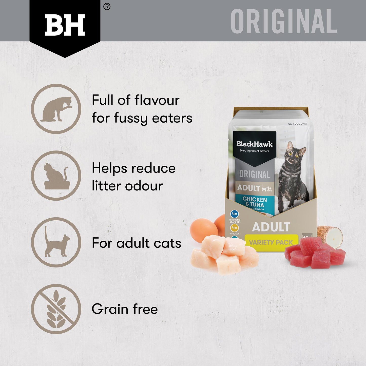 Black Hawk Original Variety Pack in Gravy Wet Cat Food
