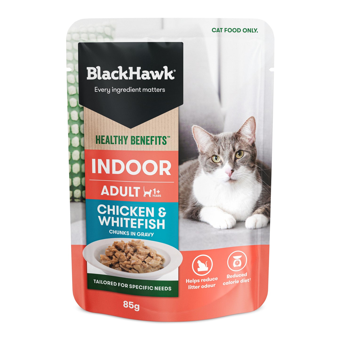 Black Hawk Healthy Benefits Indoor Chicken & Fish Wet Cat Food
