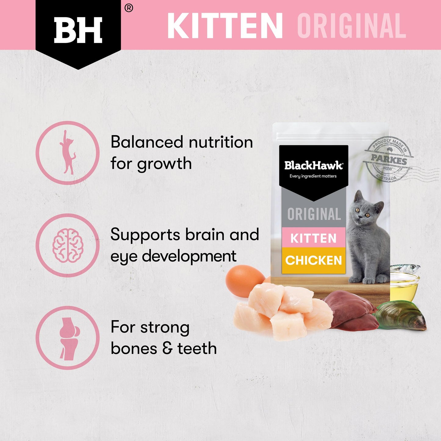 Black Hawk Original Kitten Chicken Dry Cat Food