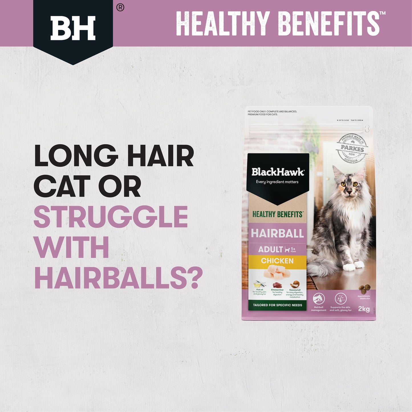 Black Hawk Healthy Benefits Hairball Chicken Dry Cat Food