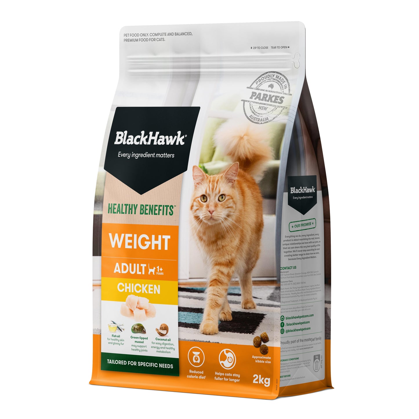 Black Hawk Healthy Benefits Weight Chicken Dry Cat Food