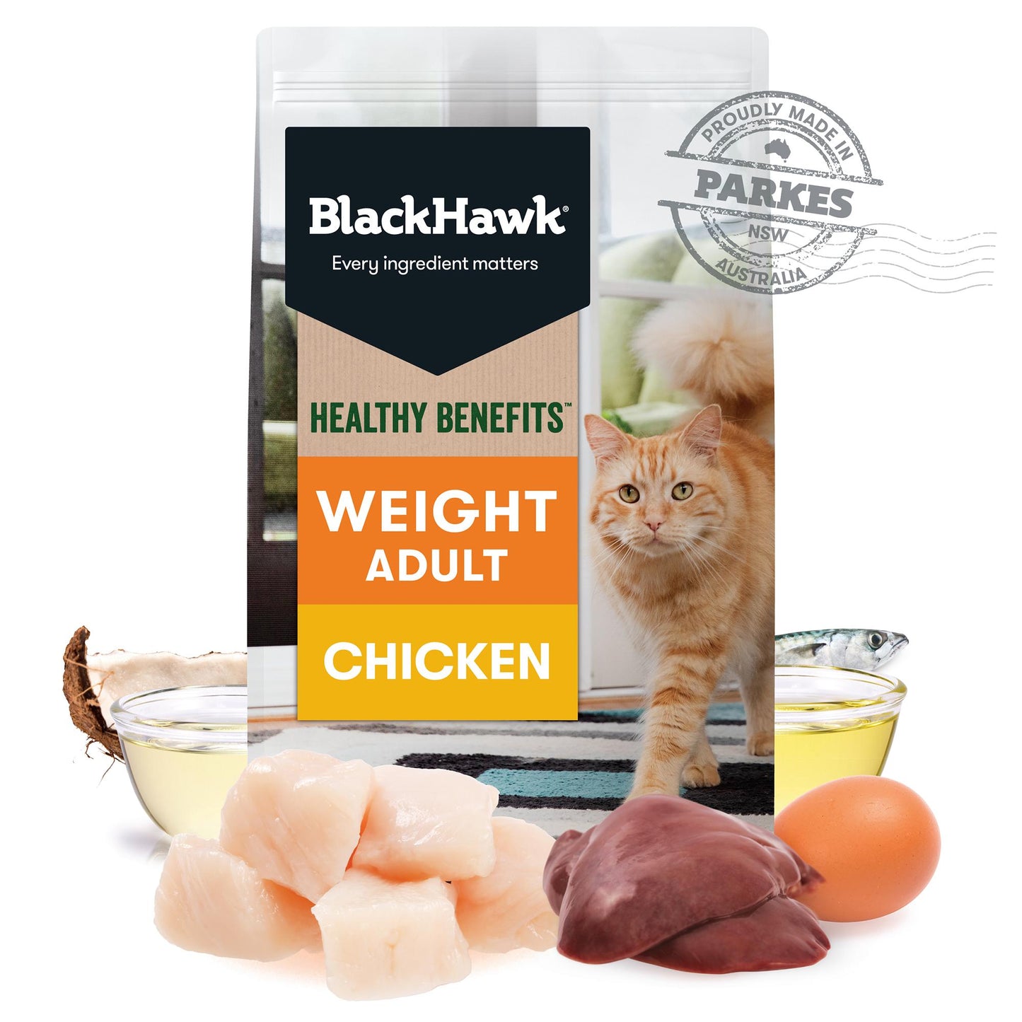 Black Hawk Healthy Benefits Weight Chicken Dry Cat Food