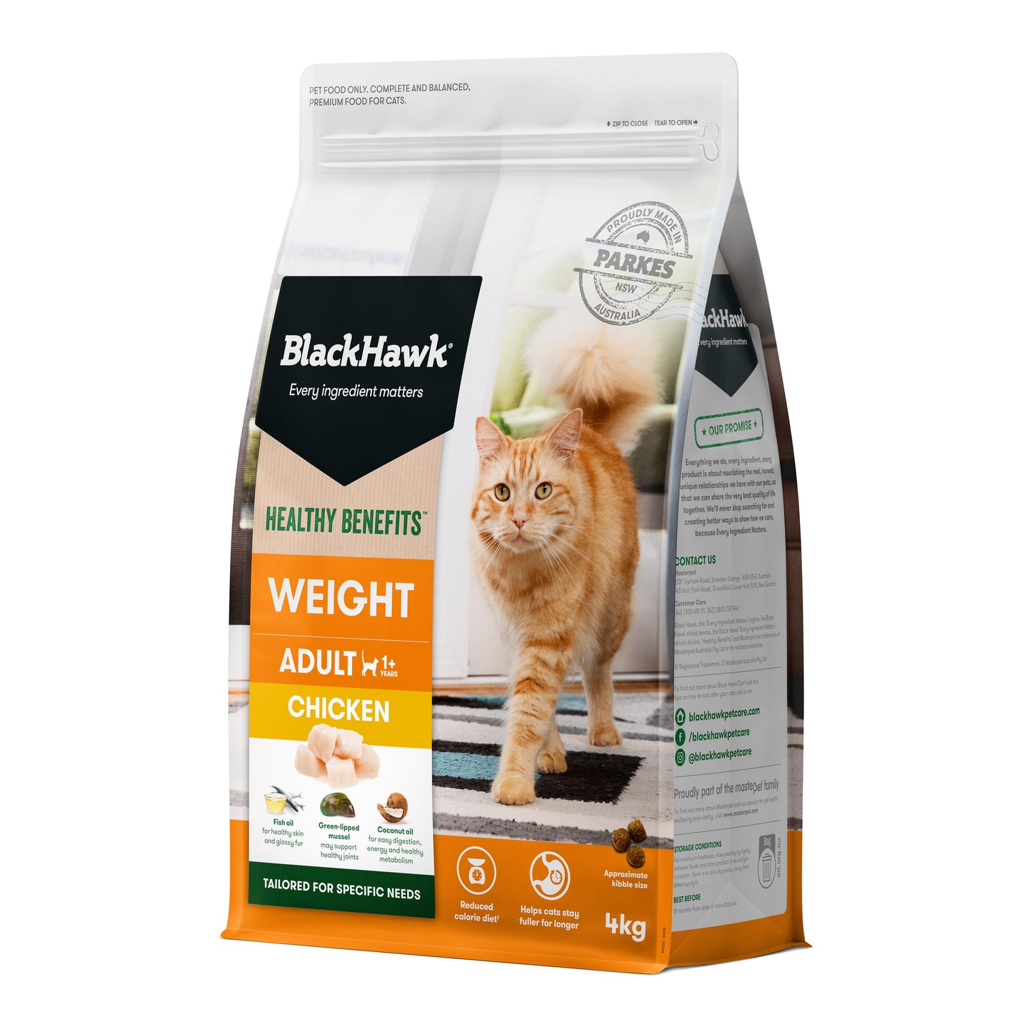 Black Hawk Healthy Benefits Weight Chicken Dry Cat Food
