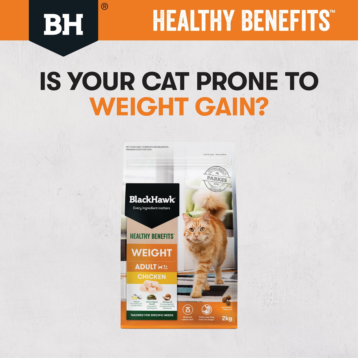 Black Hawk Healthy Benefits Weight Chicken Dry Cat Food