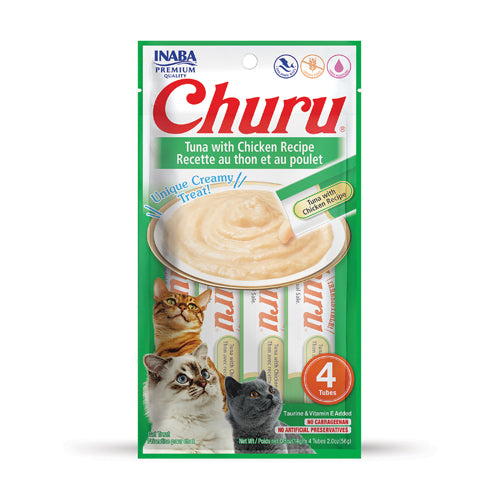 Inaba Churu Puree Tuna with Chicken Cat Treats