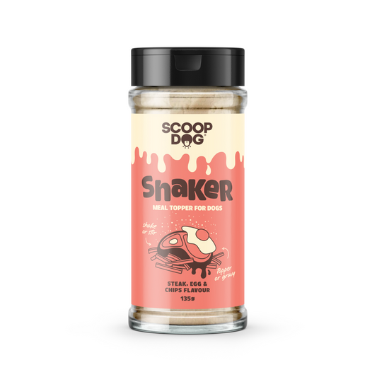 Scoop Dog Shaker Steak Egg & Chips