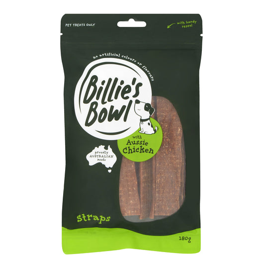 Billie’s Bowl Aussie Chicken Straps Dog Treats