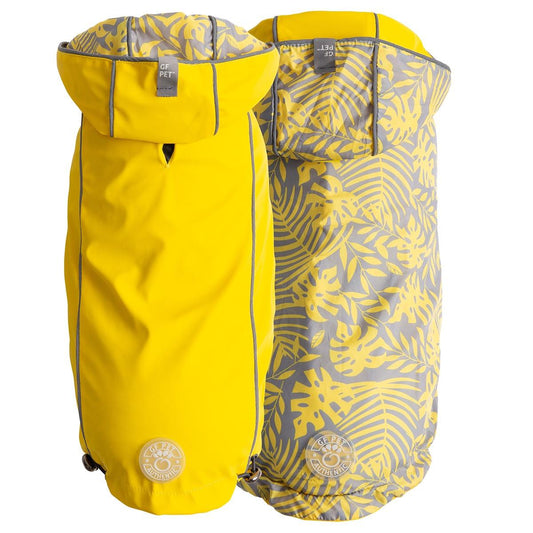 GF Pet Reversible Elasto-Fit Raincoat - Yellow Leaves