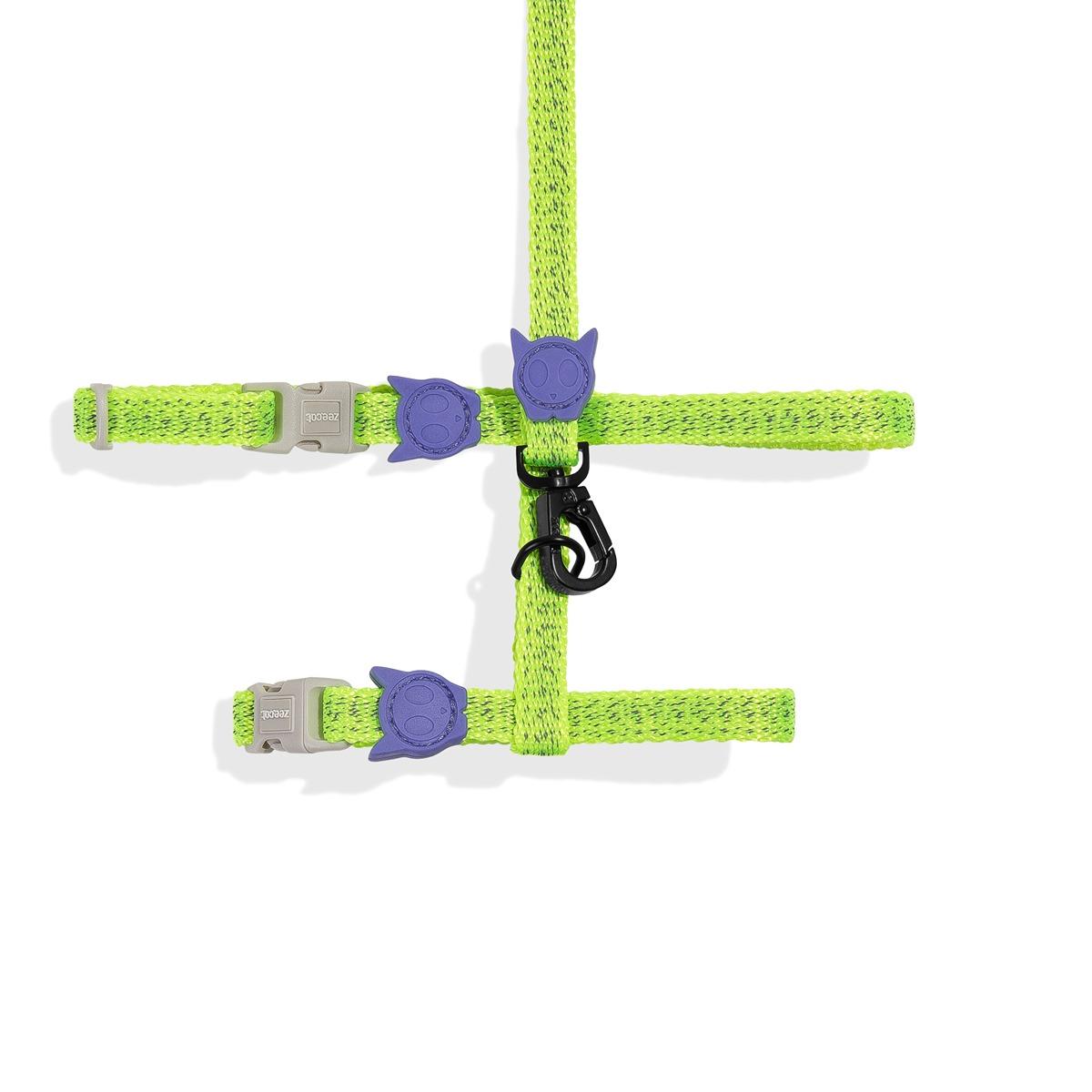 Zee.Cat Reflective Nox Harness + Leash Set