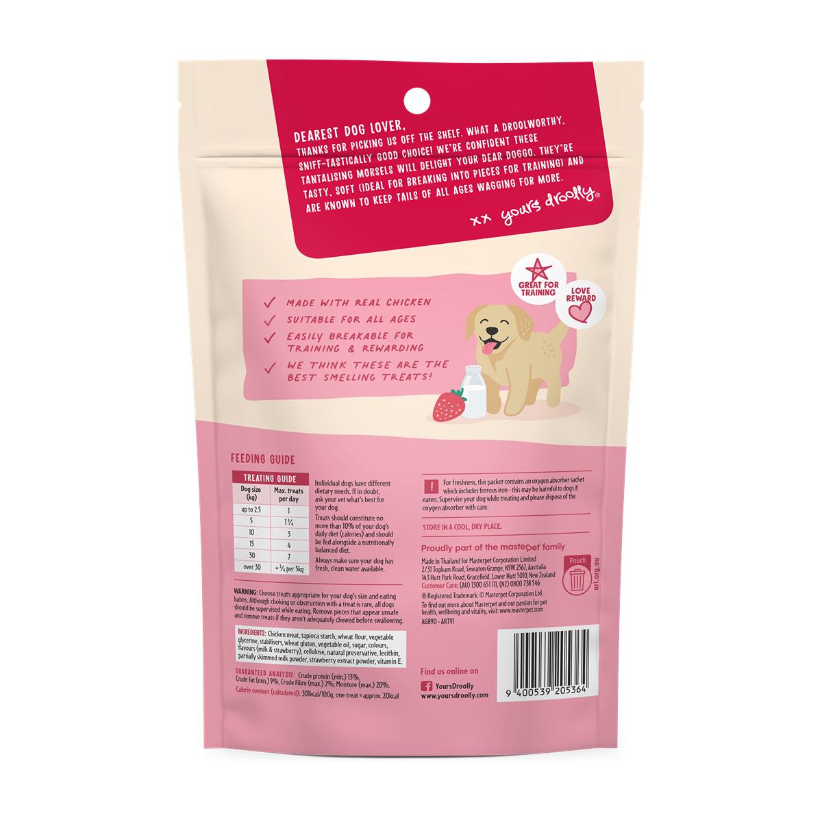 Yours Droolly Double Delights Milk & Strawberry Treats