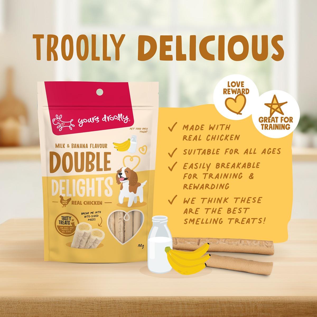 Yours Droolly Double Delights Milk & Banana Treats