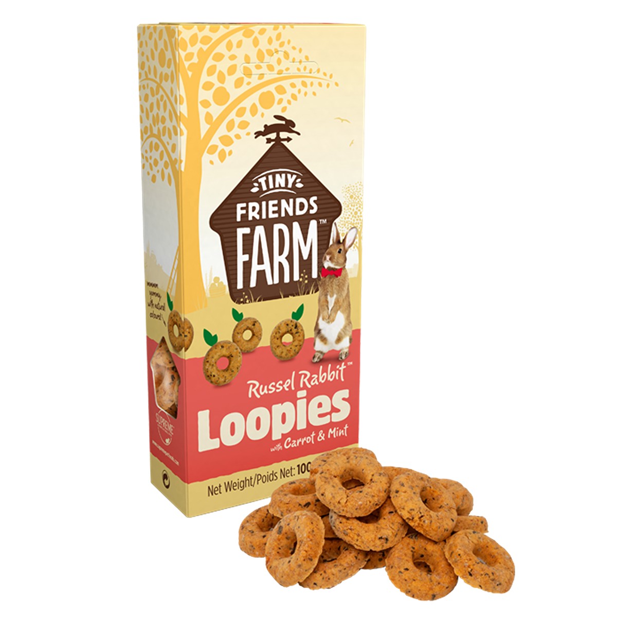 Tiny Friends Farm Russel Rabbit Loopies Carrot & Mint