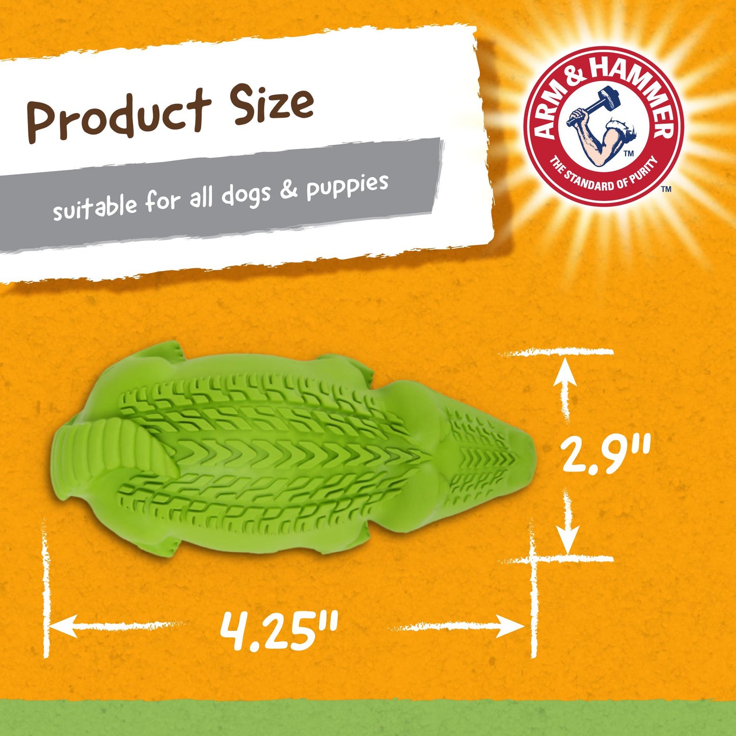 Arm & Hammer Super Treadz Gator Dental Toy