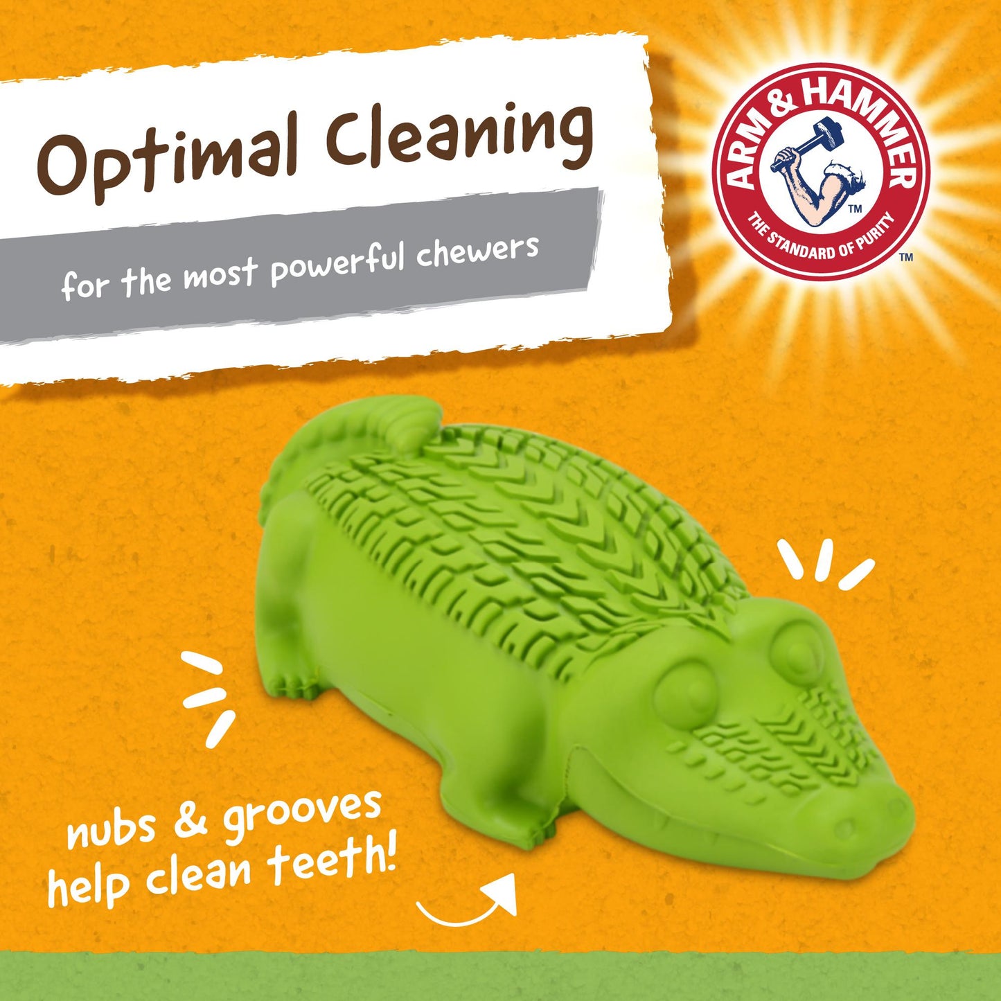 Arm & Hammer Super Treadz Gator Dental Toy