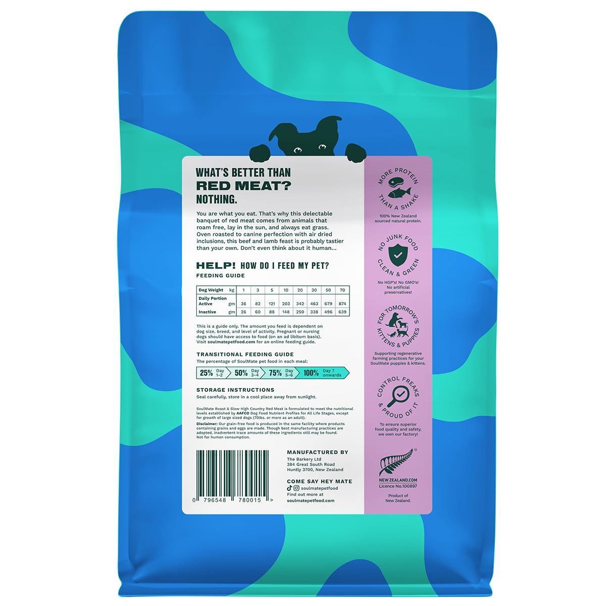 SoulMate Roast & Slow High Country Red Meat Baked and Air Dried Dog Food