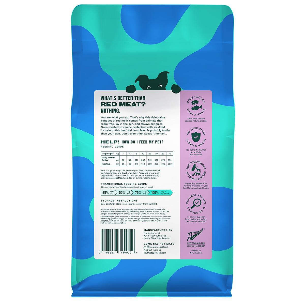 SoulMate Roast & Slow High Country Red Meat Baked and Air Dried Dog Food