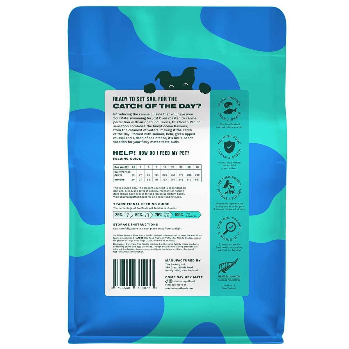 SoulMate Roast & Slow South Pacific Seafood Baked and Air Dried Dog Food
