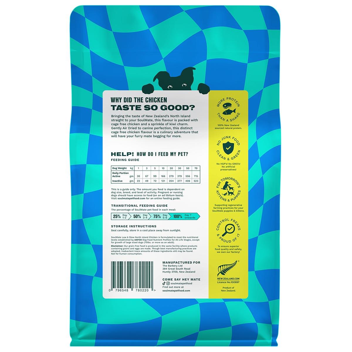 SoulMate Low & Slow North Island Chicken Air Dried Dog Food