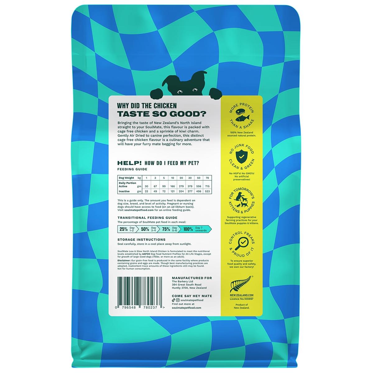 SoulMate Low & Slow North Island Chicken Air Dried Dog Food