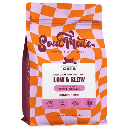SoulMate Low & Slow High Country Red Meat Air Dried Cat Food