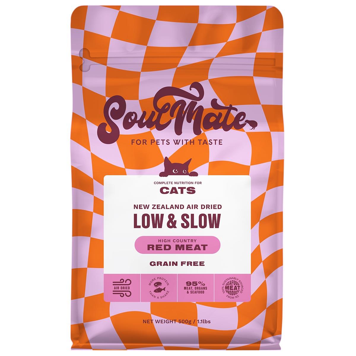 SoulMate Low & Slow High Country Red Meat Air Dried Cat Food