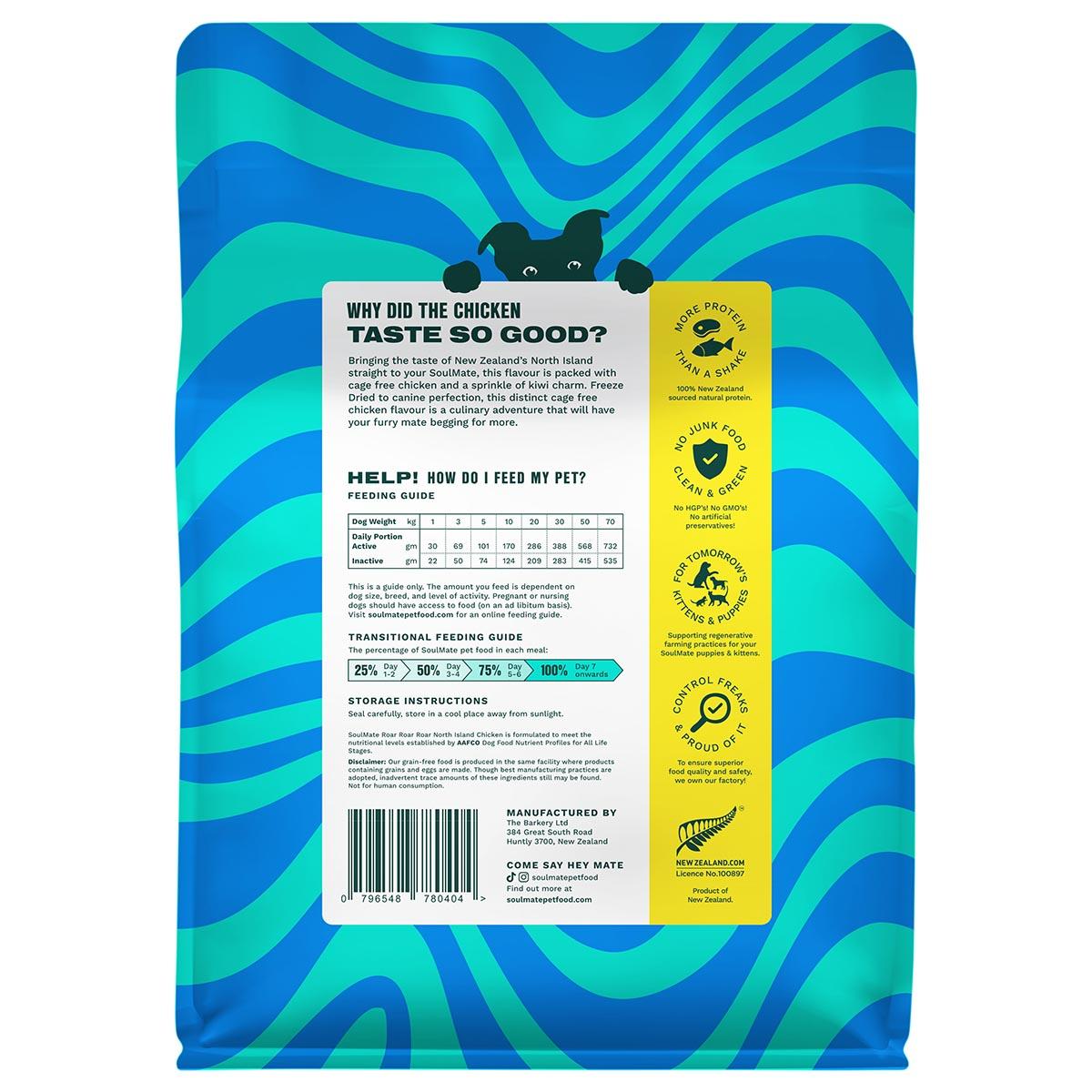 SoulMate Roar Roar Roar North Island Chicken Freeze Dried Dog Food