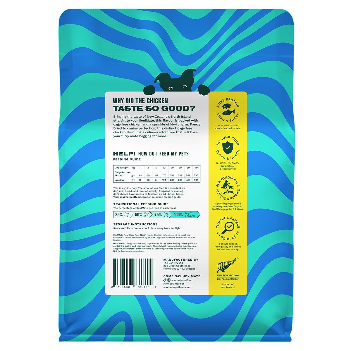 SoulMate Roar Roar Roar North Island Chicken Freeze Dried Dog Food