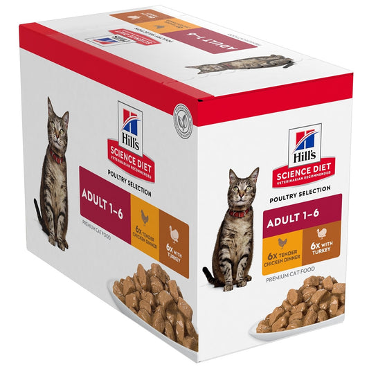 Hill's Science Diet Adult Poultry Wet Cat Food Variety Pack