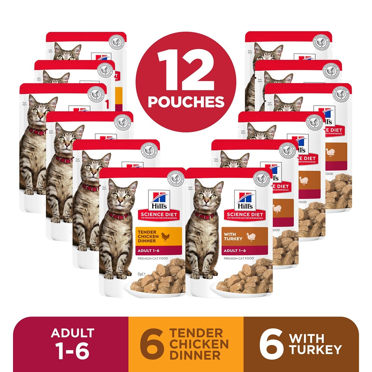 Hill's Science Diet Adult Poultry Wet Cat Food Variety Pack