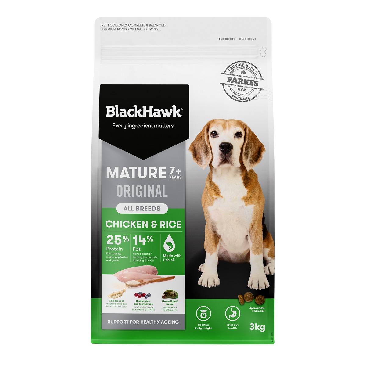Black Hawk Mature Chicken & Rice Dry Dog Food