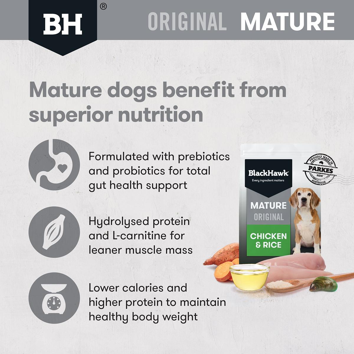 Black Hawk Mature Chicken & Rice Dry Dog Food