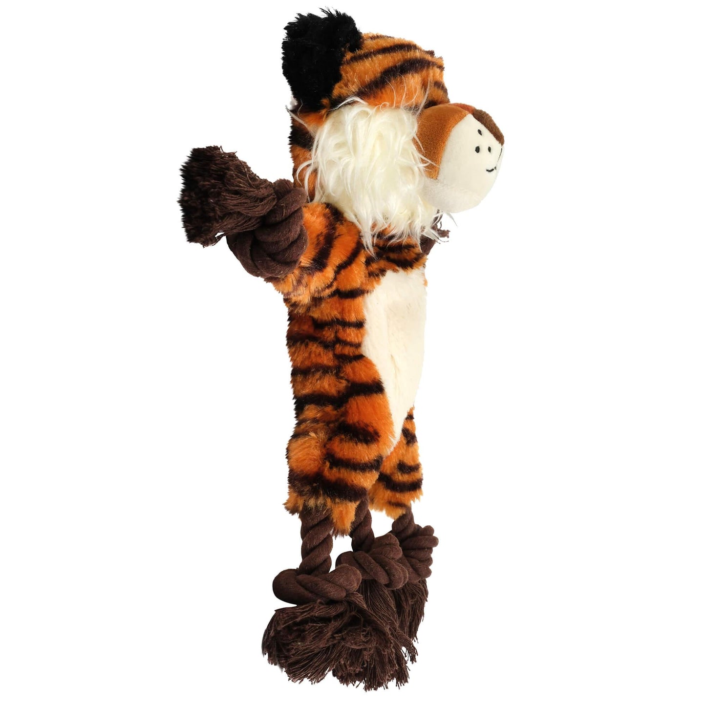 Lexi & Me Tiger Plush Rope Knot Dog Toy